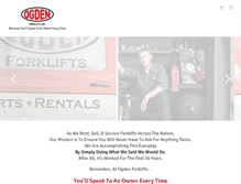 Tablet Screenshot of ogdenforklifts.com